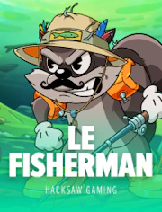 Tarjeta de juego de pesca con escena dinámica y fondo oscuro